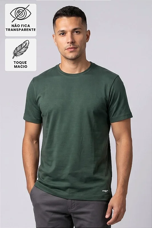 Camiseta Algodão Premium Sem Transparência - Verde