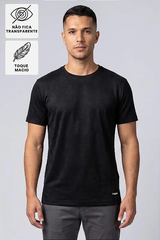 Camiseta Algodão Premium Sem Transparência - Preta