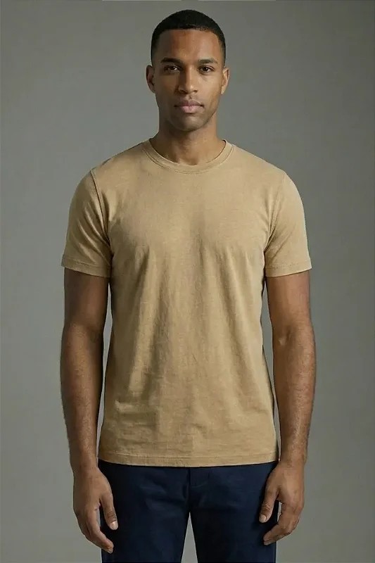 Camiseta Slim Ultra Leve Caimento Perfeito Bege