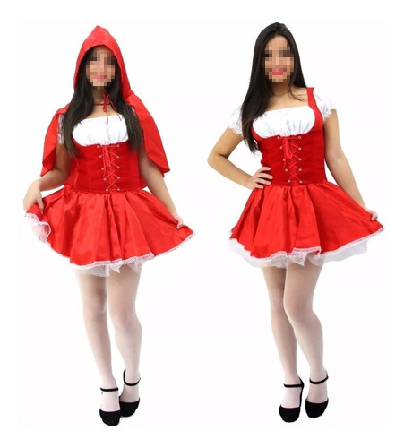 Fantasia Chapeuzinho Vermelho Adulta Corpete Tamanho G gigi