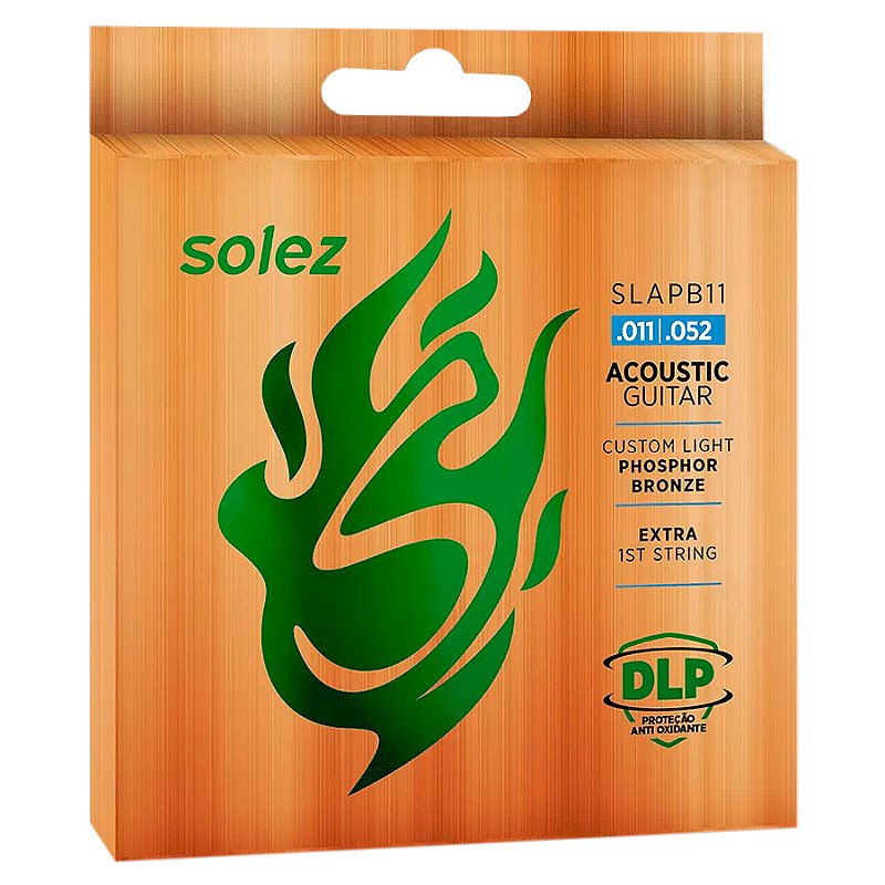 Corda Para Violão Aço 011 Phosphor Bronze SLAPB11 Solez - Copetti