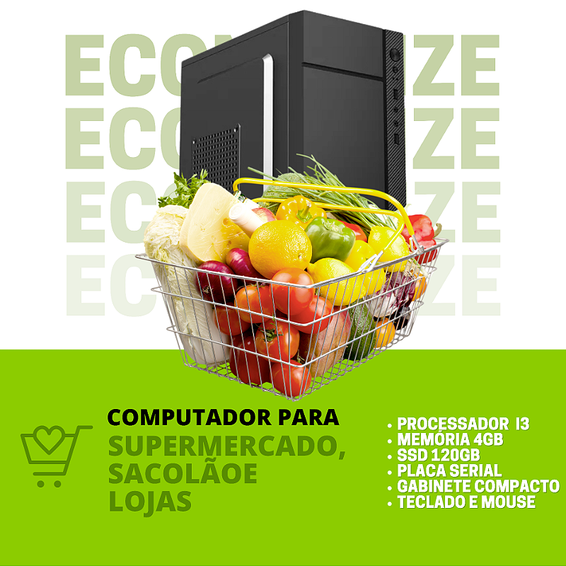 COMPUTADOR i3 + 4gb RAM - PARA PDV E COMÉRCIO EM GERAL