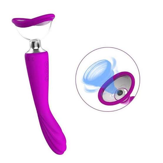 Vibrador Ponto G Sugador Clitóris e Mamilos 7 Modo de Vibração e 3 Intensidade Alon