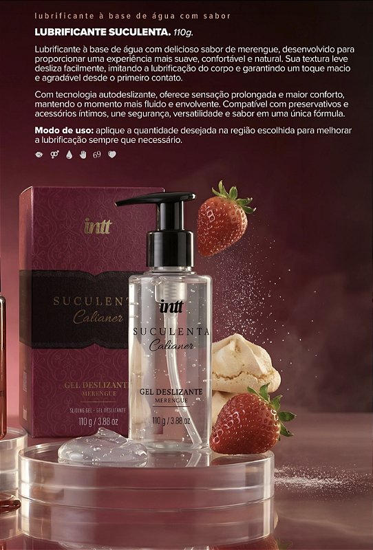 Gel Lubrificante Calianer 110g Sabor Merengue