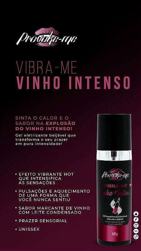 Gel Vibrante Provokeme Vinho Intenso