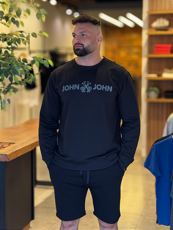Casaco Moletom John John New Basic Preto MB Store Moda Masculina