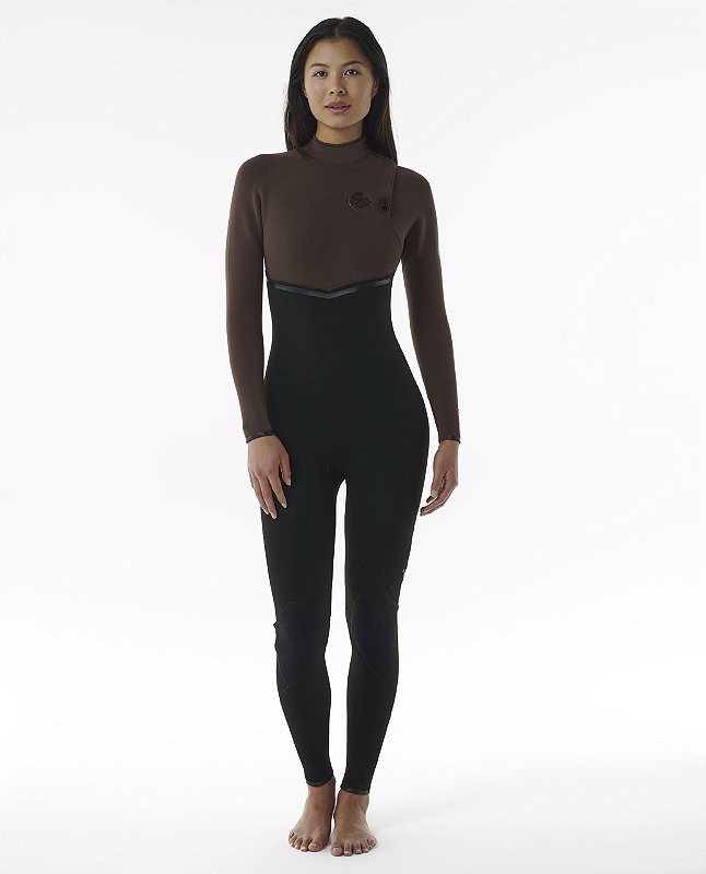 Long John Feminino Rip Curl E-Bomb E7 3/2 mm Zip Free Chocolate