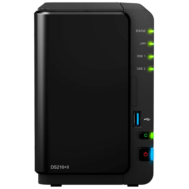 DS216+II Synology Diskstation - Storage NAS 2 baias SATA - Storage