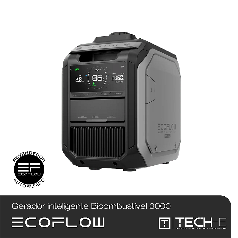 Gerador inteligente Bicombustível 3000 da EcoFlow - EcoFlow | Tech