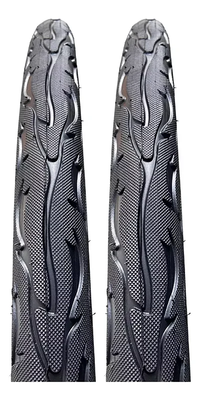 Pneumatico Bicicletta Veetire 26 X 3.0, Battistrada Fiamma, Colore Nero Con Bianco. Stile Cruiser.