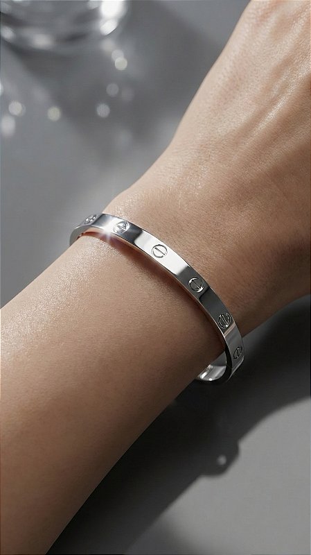 Bracelete Love CT Prata Aço