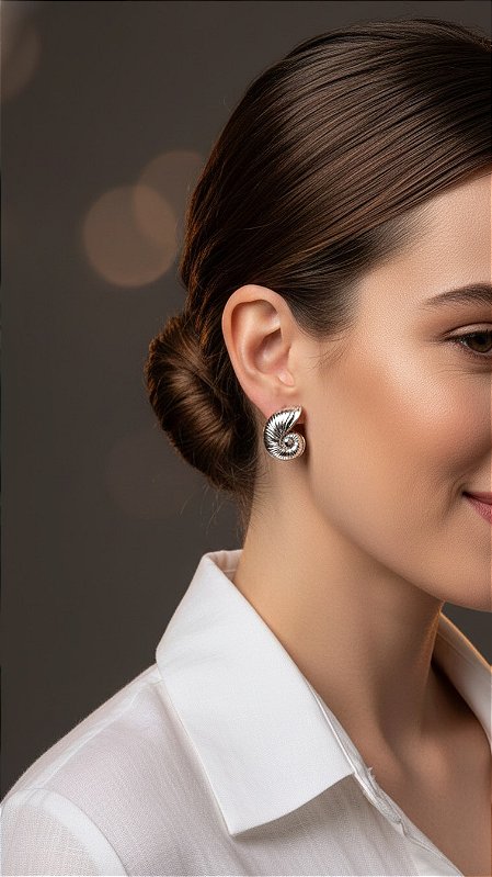 Brinco Caracol Mini Prata