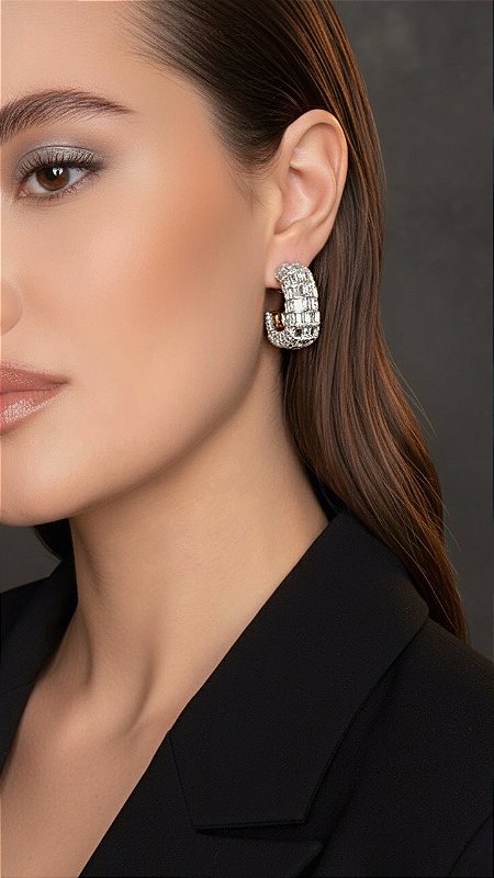 Brinco Argola Pedraria