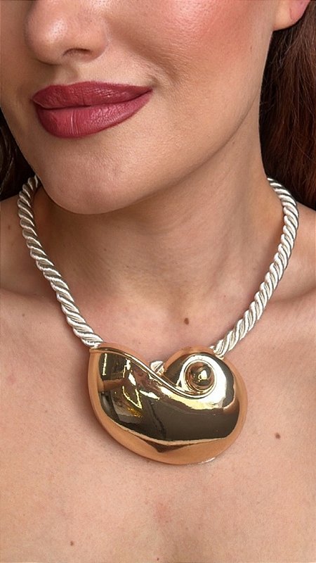 Colar New Caracol Cordão Dourado