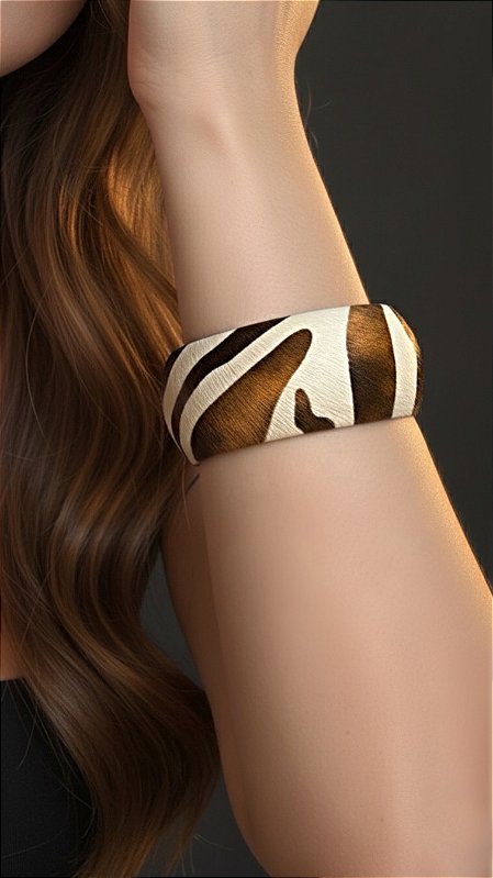 Bracelete Zebra Marrom