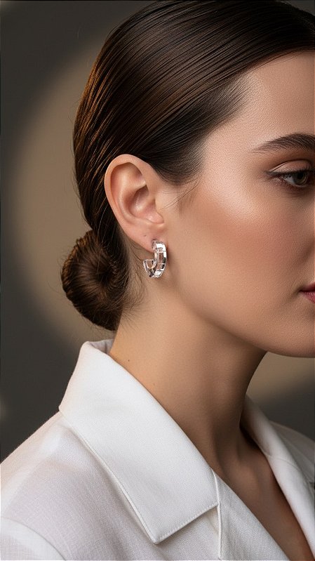 Brinco Argola Mini Acrílico