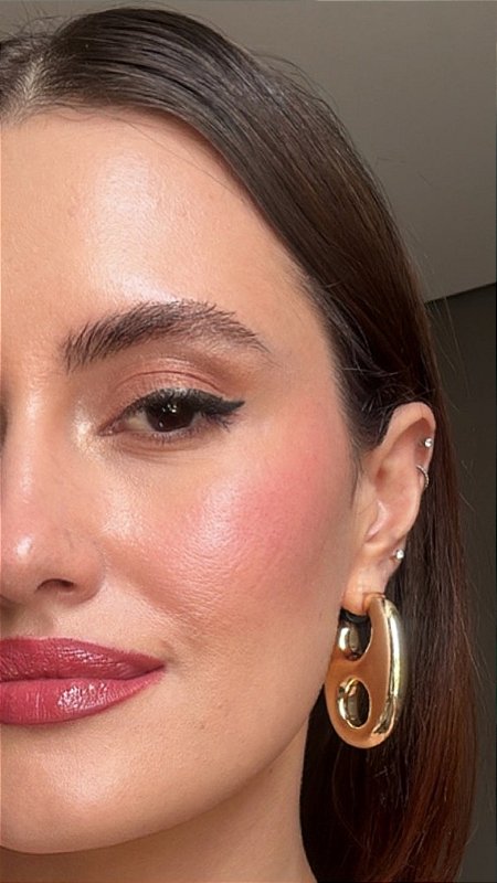 Brinco Máxi Insp Gucci Dourado Folheado