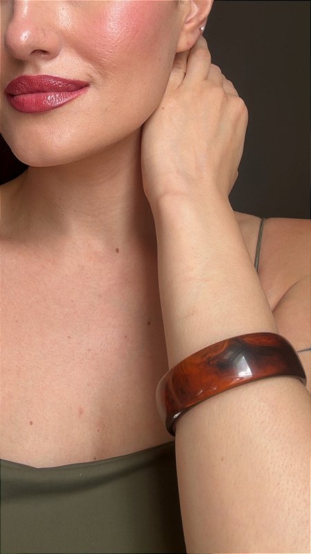 Bracelete Resina Médio Tartaruga