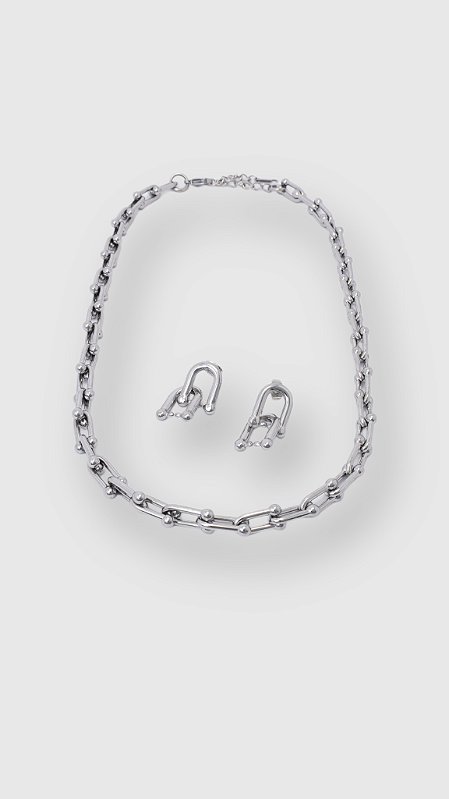 Conjunto Insp Tiffany Aço Inoxidável Prata
