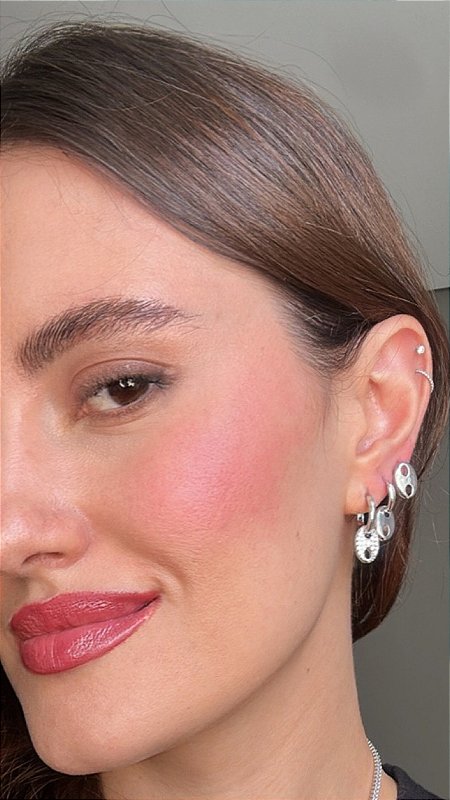 Brinco Trio Gucci Cravejado Prata