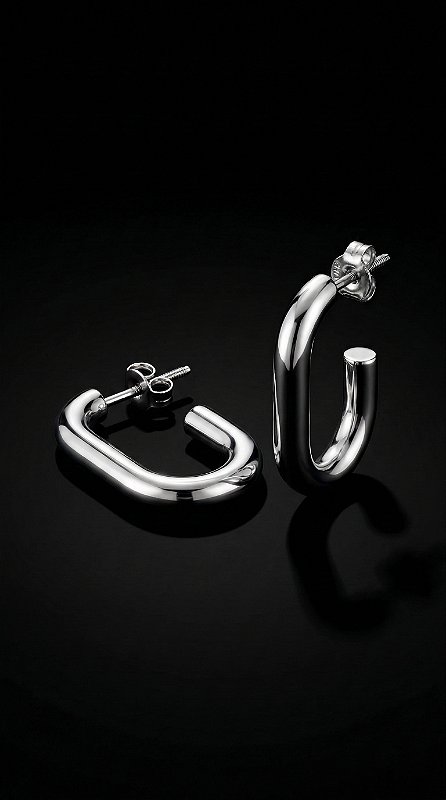 Brinco Argola Insp Tiffany Oval Aço Prata