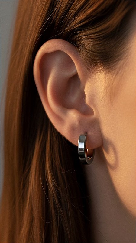 Brinco Argolinha Cartier Aço Prata