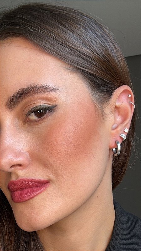 Brinco Argolinha Cartier Aço Prata