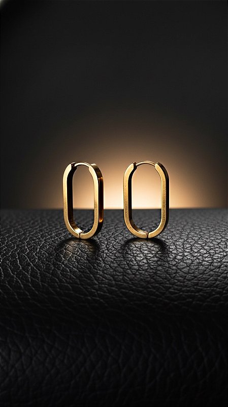 Brinco Argola Click Aço Dourado