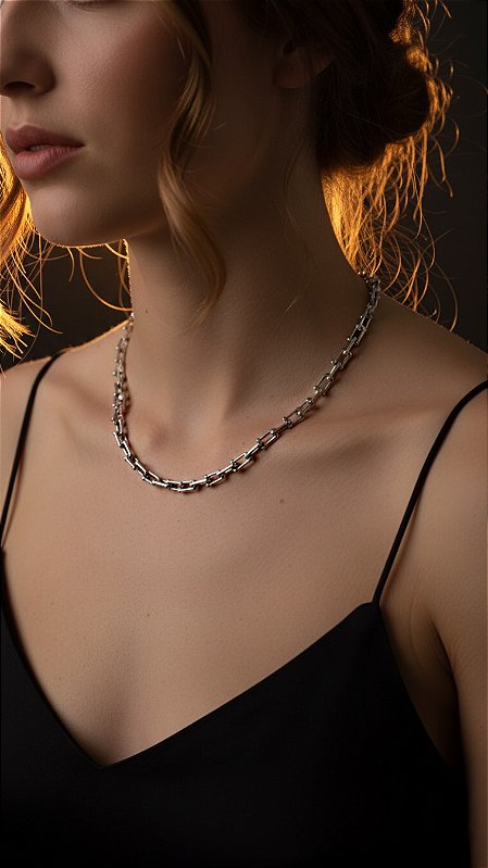 Colar Elos Insp Tiffany Mini Prata