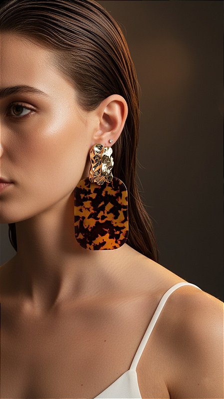 Brinco Máxi Animal Print