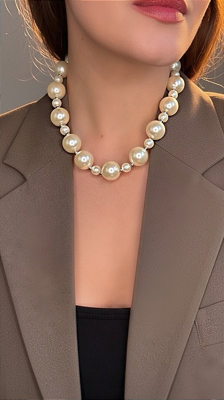 Colar Composê Máxi Pérolas
