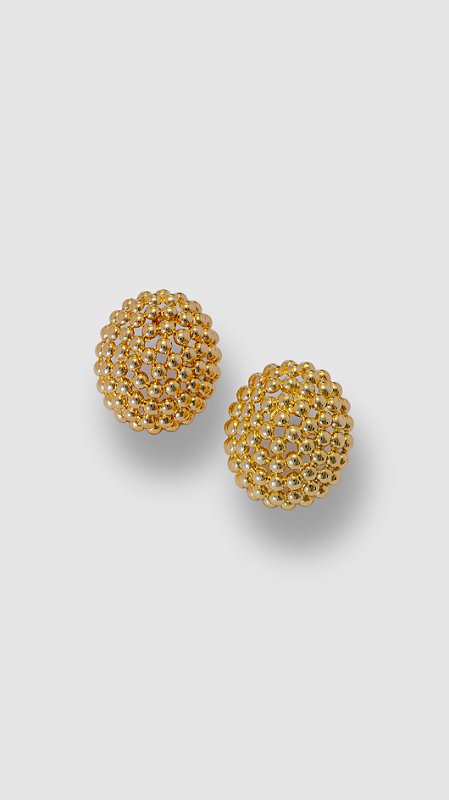 Brinco Redondo Mini Esferas Dourado
