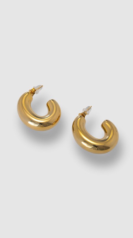 Brinco Argola Bold Aço Dourada