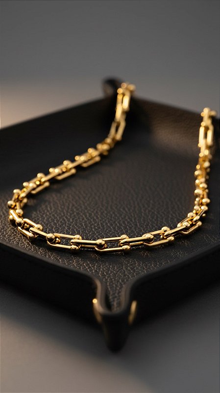 Colar Insp Tiffany Aço Dourado