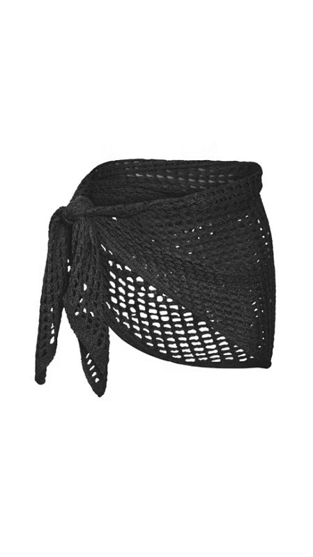 Lenço Crochê Artesanal Preto
