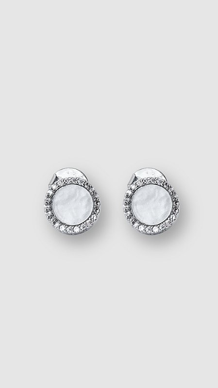 Brinco Insp Van Cleef Madrepérola Zircônia Prata
