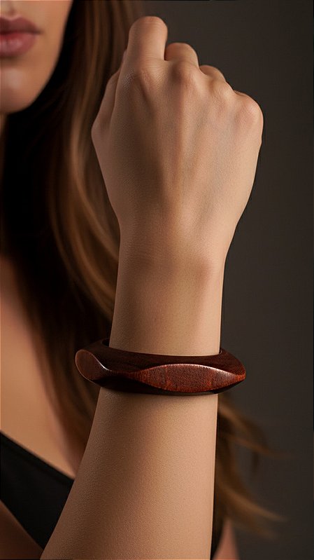 Bracelete Orgânico Madeira Marrom