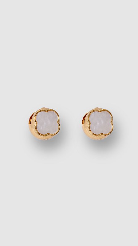 Brinco Click Insp Van Cleef Madrepérola Dourado