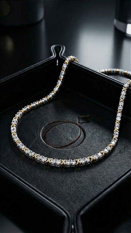 Colar Insp Tiffany X Duo Prata