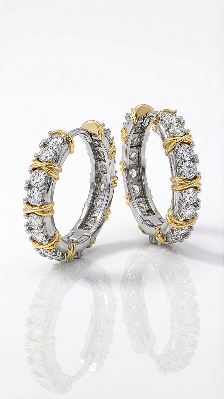 Brinco Argola Insp Tiffany X Duo Prata