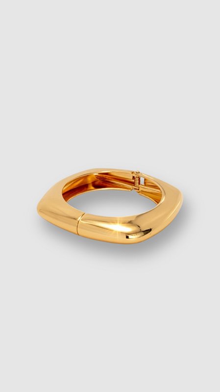 Bracelete Quadrado Fino Dourado