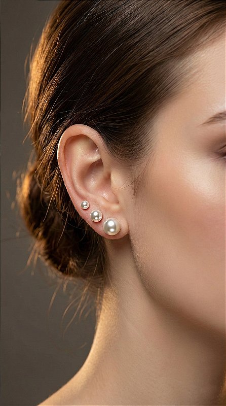 Brinco Trio Pérolas