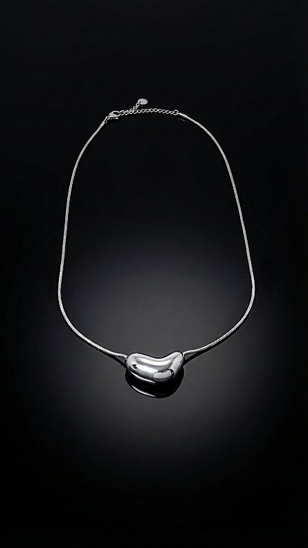 Colar Insp Tiffany Orgânico Aço Prata