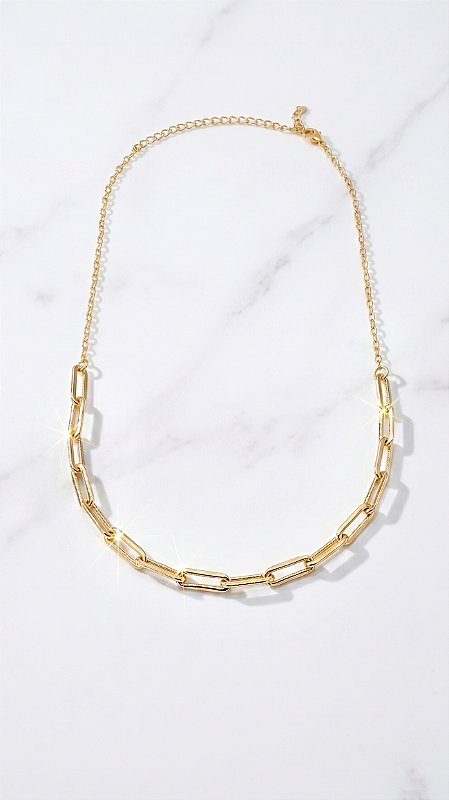 Colar Elos Insp Cartier Corrente Dourada