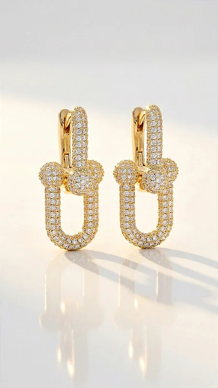 Brinco Elos Insp TF Cravejado Dourado