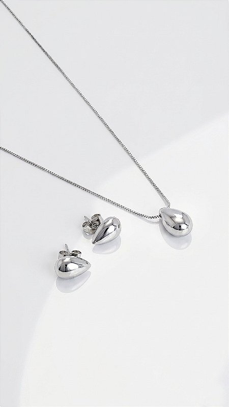 Conjunto Mini Gota Prata