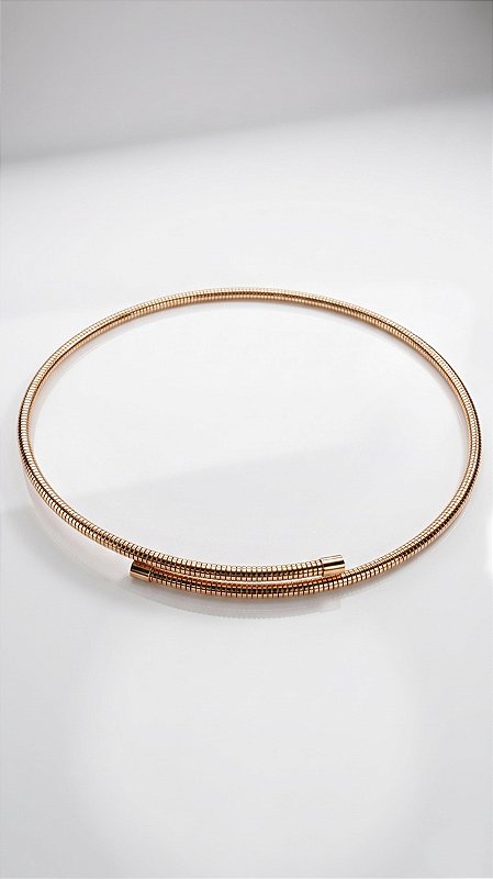 Colar Choker Espiral Dourado