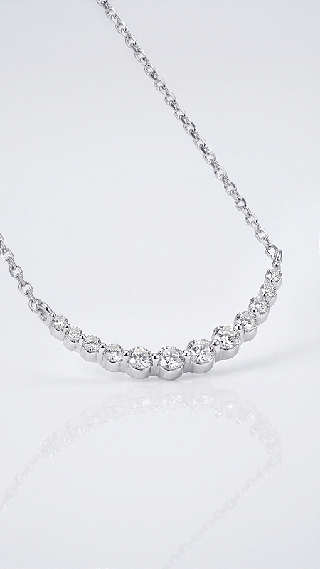 Colar Climber Moissanite 12 Pedras Prata 925