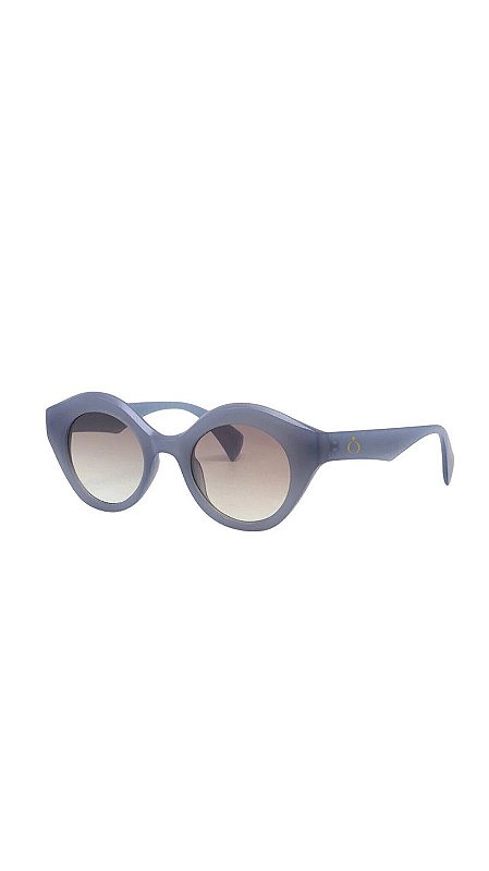 Óculos Redondo Vintage Cinza Lente Degradê