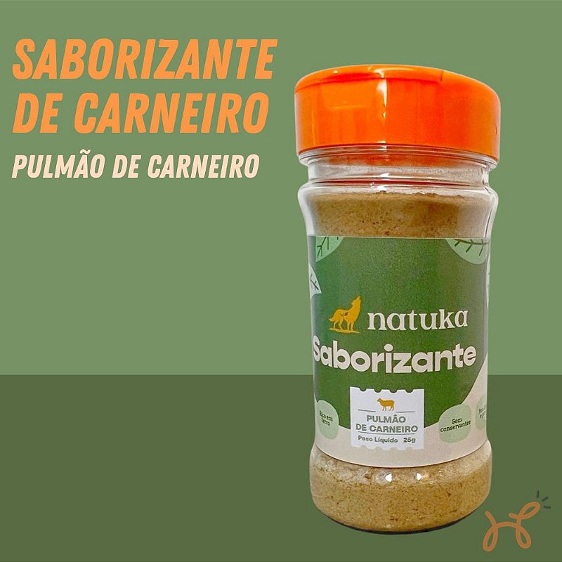 Saborizante para Ração de Cães sabor Carneiro 25gr - Natuka